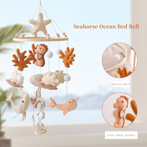 Ocean Life Theme Crib Mobile for Baby Boys Girls