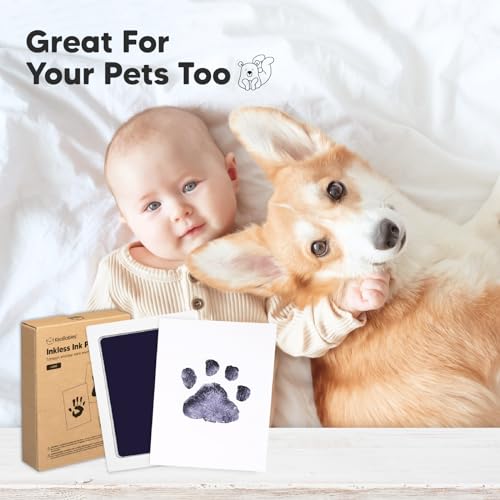 KeaBabies Hand Footprint Kit with Memory Book