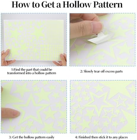 Glow in The Dark Stars Ceiling Moon Planet Wall Sticker for Kids Bedroom Blue