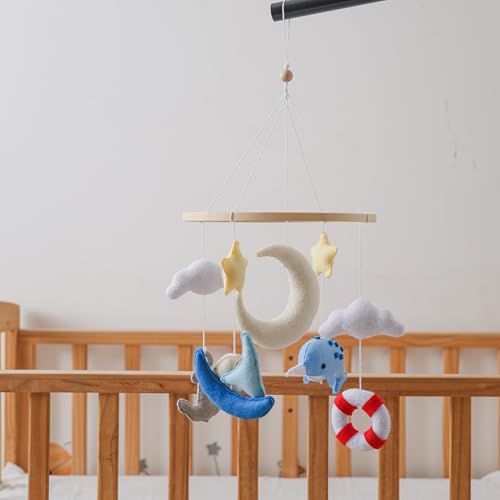 GOODMOM Seaside Baby Mobile for Crib - Nautical Theme Decor