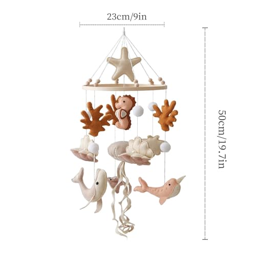 Ocean Life Theme Crib Mobile for Baby Boys Girls