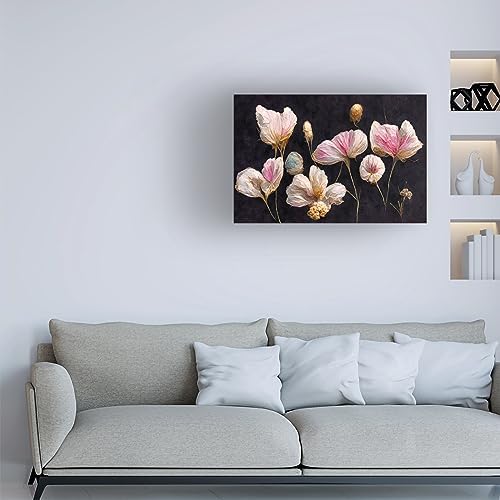 Trademark Fine Art Canvas Wall Art - Gentle Pink Dry Flowers