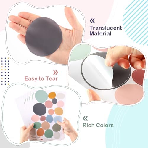 15 Sheet 300 Pcs Irregular Polka Dots Wall Decal Stickers