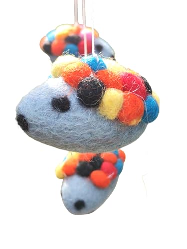Handmade Felt Hedgehog Animal Mobile for Nursery Decor