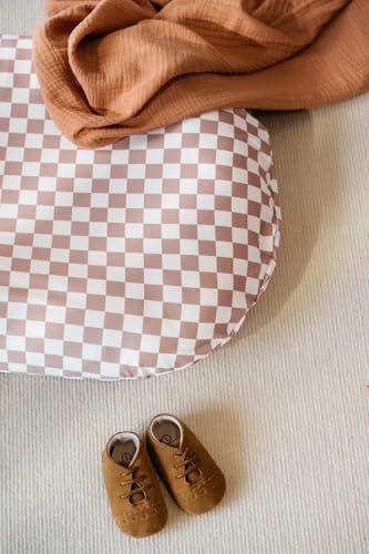 Little Jump Cotton Baby Lounger Covers 2 Pack Coffee Checkered