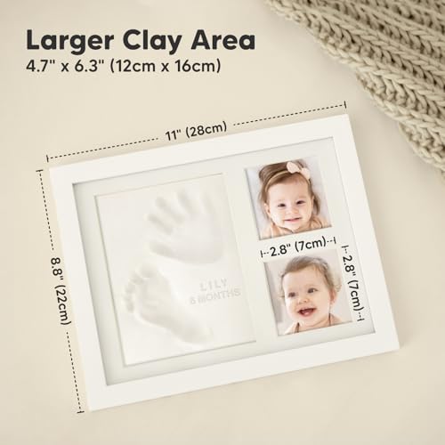 KeaBabies Baby Hand and Footprint Kit with Frame