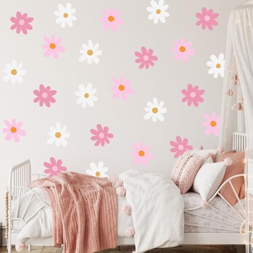 BBTO Daisy Wall Decal Stickers for Kids Room
