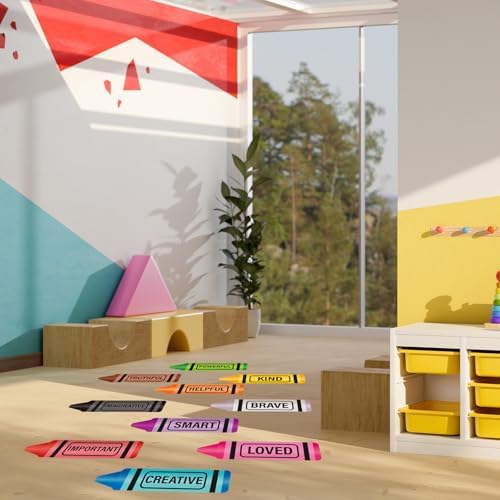 30Pcs Colorful Motivational Floor Decals for Classroom and Party