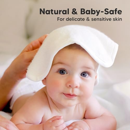 KeaBabies Organic Baby Washcloths and Hooded Towel Set