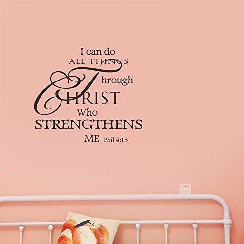 Bible Verses Wall Decor I Can Do All Things Christ Quote Sticker