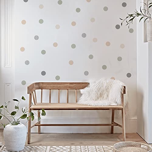 Boho Polka Dot Wall Decals 72 PCS for Kids Room