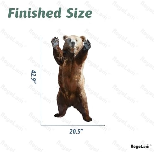 Standing Brown Bear Wall Decal for Kids Baby Room Decor