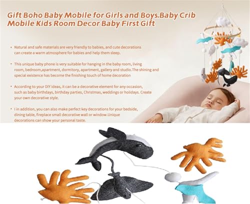 Sky and Ocean Baby Crib Mobile for Boys and Girls