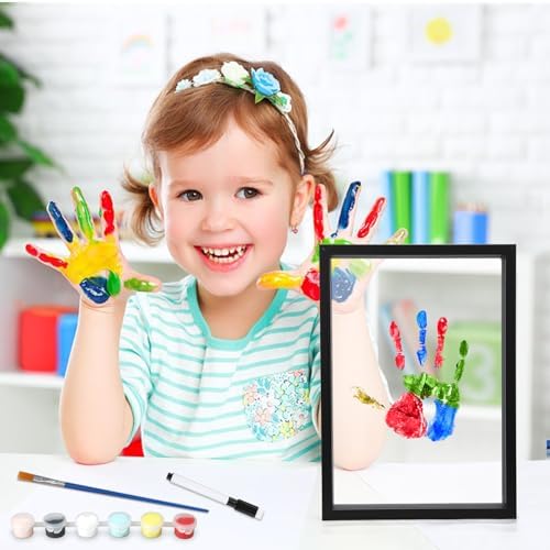 Family Handprint Kit with 6 Colors and Clear Photo Frame