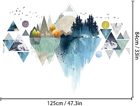 Nordic Geometric Wall Stickers 3D Peel and Stick Murals