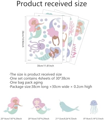 Under The Sea Mermaid Jellyfish Wall Decals