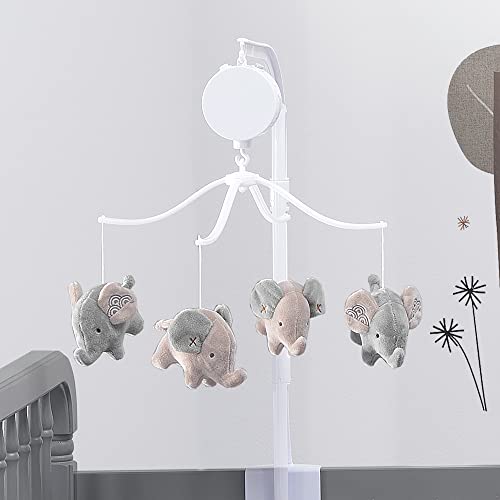 Bedtime Originals Elephant Love Musical Crib Mobile Soother Toy - Gray