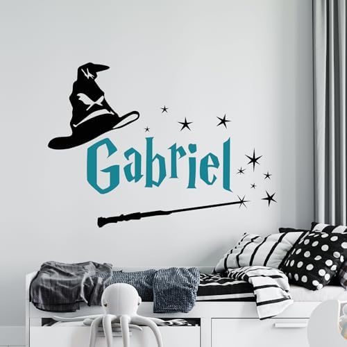Personalized Magic Wand Wall Decal - Custom Name Vinyl Decal