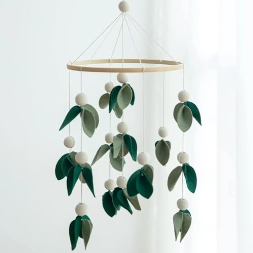Nerdichic Baby Crib Mobile Green Leaves