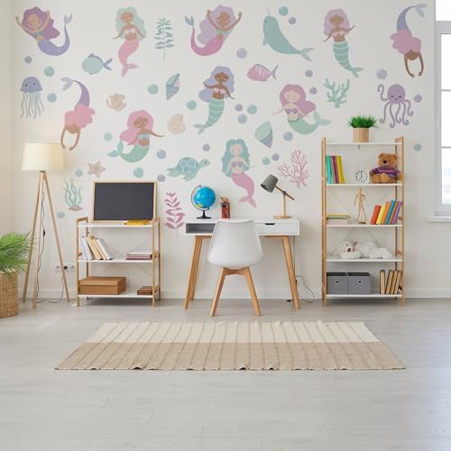 Under The Sea Mermaid Jellyfish Wall Decals