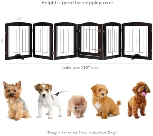 PAWLAND Indoor Dog Gate with Walk Through Door