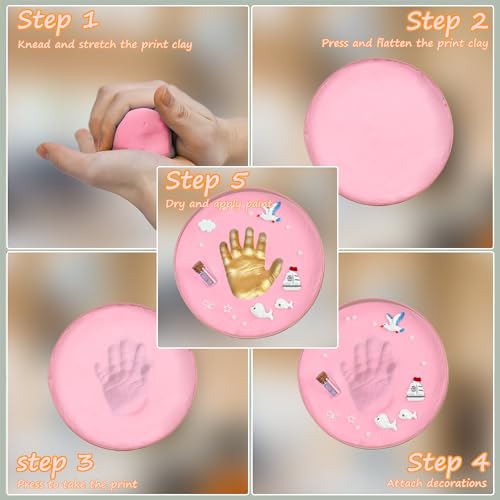 YouMin Baby Footprint Kit Hand Foot Print Kit Newborn Keepsake