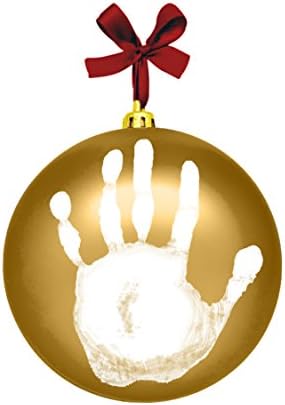Tiny Ideas Christmas Baby Print Ball Ornament with Paint