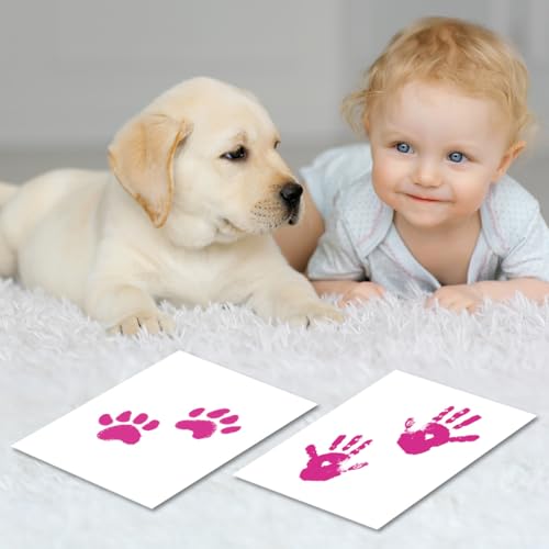 2 PCS Inkless Baby Handprint Footprint Kit for Newborn Milestones