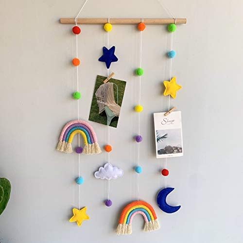 URMAGIC Macrame Rainbow Wall Hanging for Nursery
