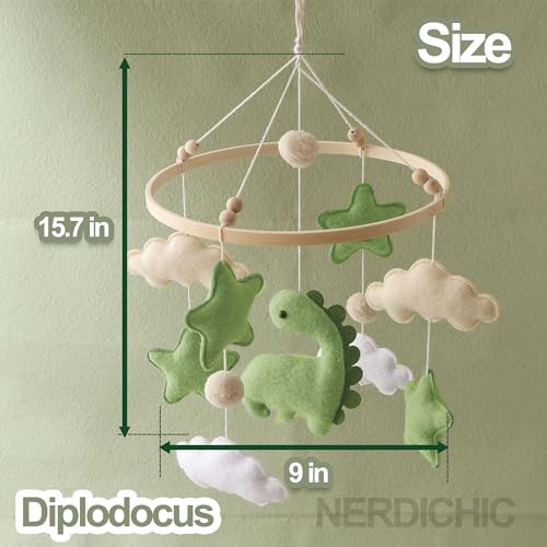 Dinosaur Diplodocus Crib Mobile for Boys Girls