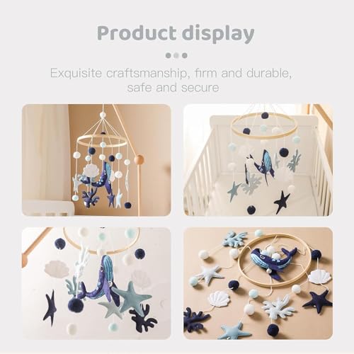 Baby Mobile Wind Chime Sea Creatures Whale Crib Decor