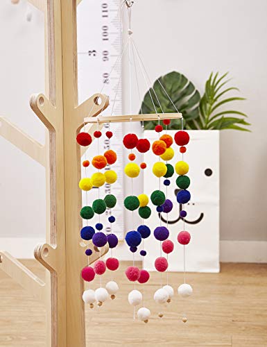 AONTUS Wooden Hexagon Bead Baby Mobile Infant Bed Decorative Crib Mobile Nursing Accessory