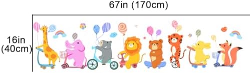 Colorful Animal Wall Decals for Playrooms and Nurseries
