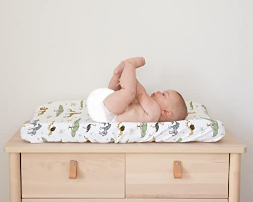 Sorrel Fern Baby Changing Pad Cover 2-Pack Safari Adventure