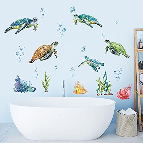 Decalmile Sea Turtles Wall Stickers Under The Sea Decor