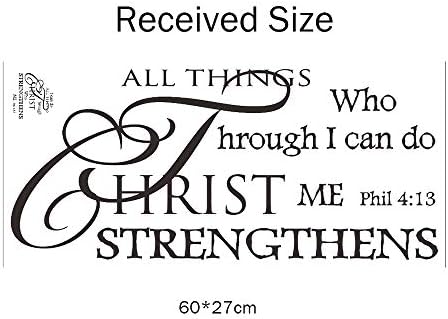 Bible Verses Wall Decor I Can Do All Things Christ Quote Sticker
