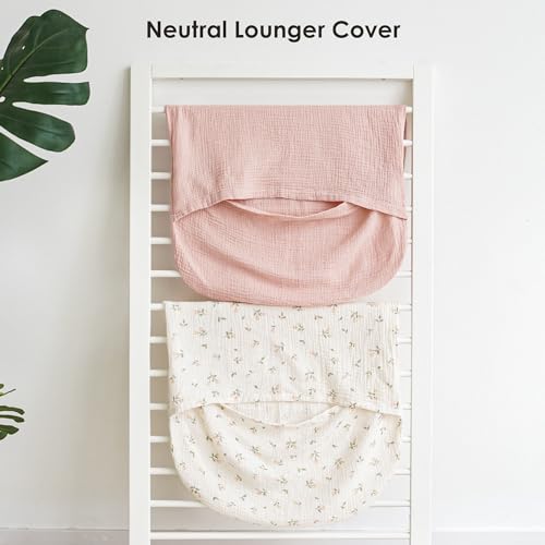 MairMore Muslin Baby Lounger Cover Pack of 2 Pink Blossom