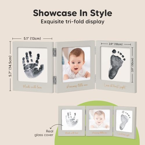 KeaBabies Inkless Handprint Footprint Keepsake Frame