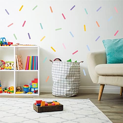 Confetti Strip Wall Decals for Kids Room Decor
