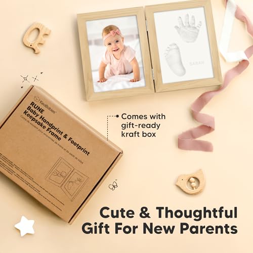 KeaBabies Personalized Hand Footprint Kit for Baby Showers