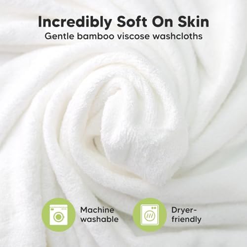 KeaBabies Organic Baby Washcloths and Hooded Towel Set