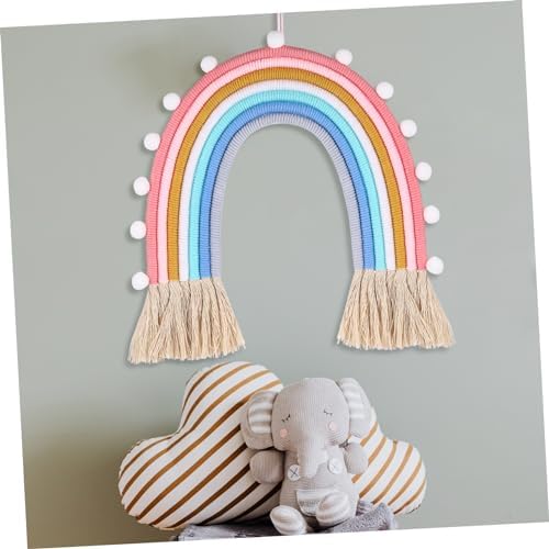 ABOOFAN 1pc Handmade Rainbow Woven Pendant Wall Decor