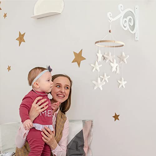 Gender Neutral Baby Mobile - Felt Star Boho Decor