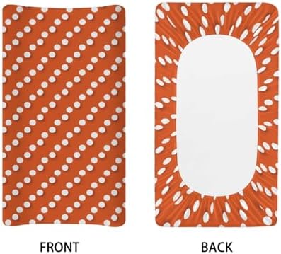 SCRAWLGOD Vintage Polka Dot Changing Pad Cover 32x16in Orange