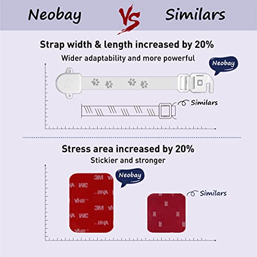 Neobay Child Proof Door Lock with Adjustable Strap and Latch