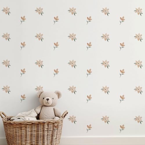 QUCHENG Boho Watercolor Wall Stickers 4 Sheets