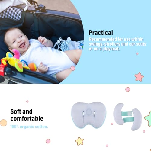 Upgraded 2 in 1 Baby Travel Pillow with Adjustable Strap