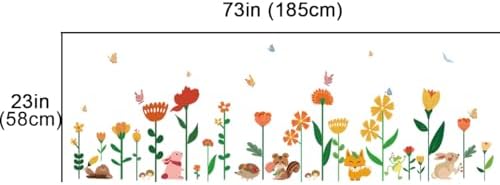 Colorful Flowers Wall Stickers for Girls Room