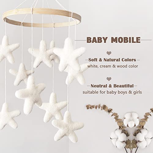 Gender Neutral Baby Mobile - Felt Star Boho Decor