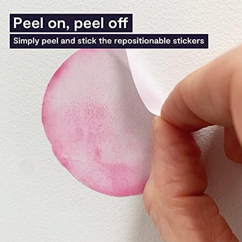 123 Pcs Pastel Polka Dot Wall Stickers Multicolor Circle Decor for Nursery and Kids Room